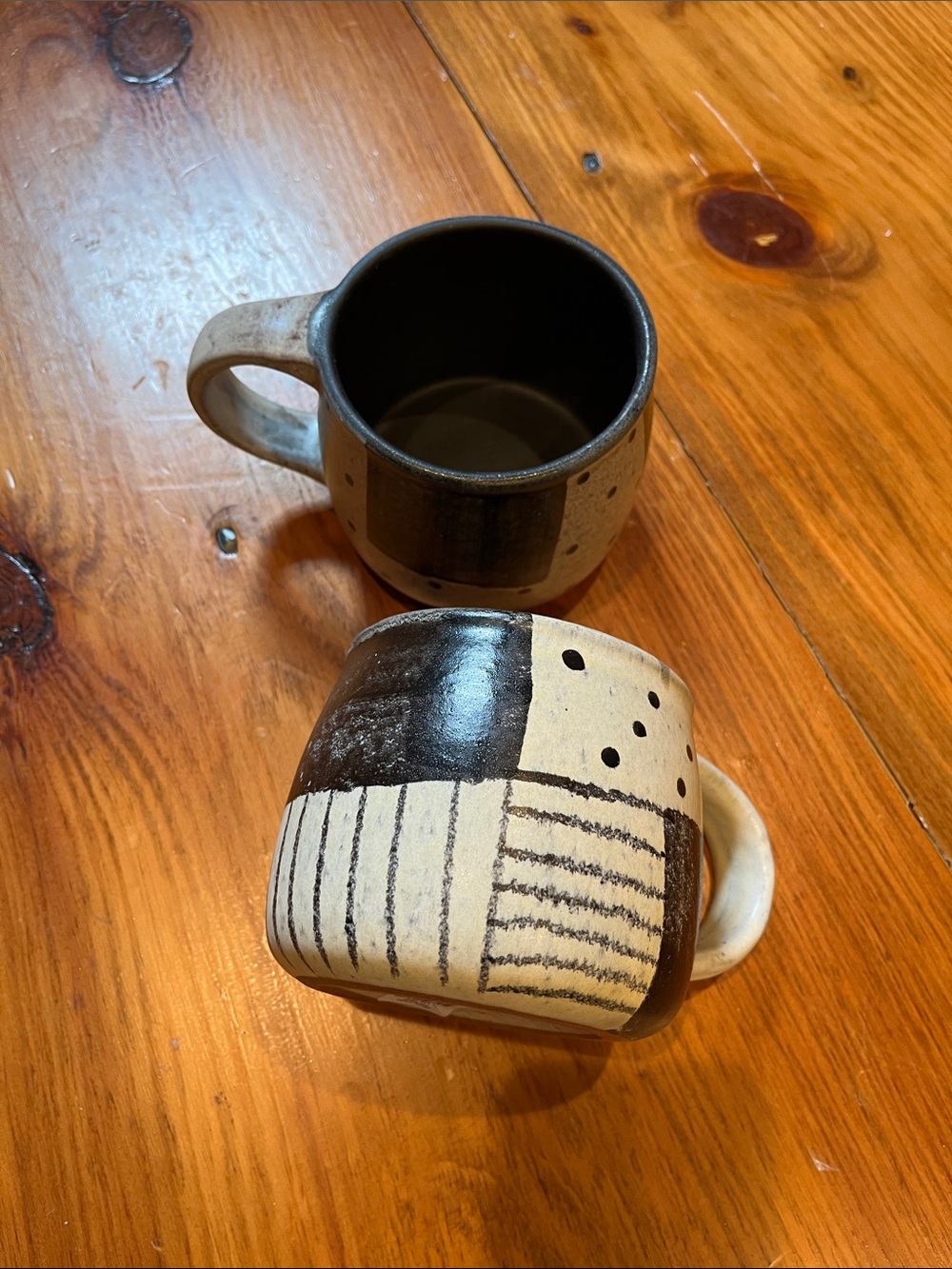 Set/2 CRATE & BARREL 17.75 oz Brekkie Mug Leanne Ford Speckled